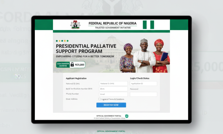 Tinubu Palliative Registration Portal: FG 25000 Cash Transfer (CCT 2025)